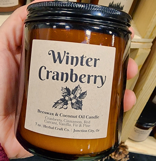 Winter Cranberry Holiday Candle