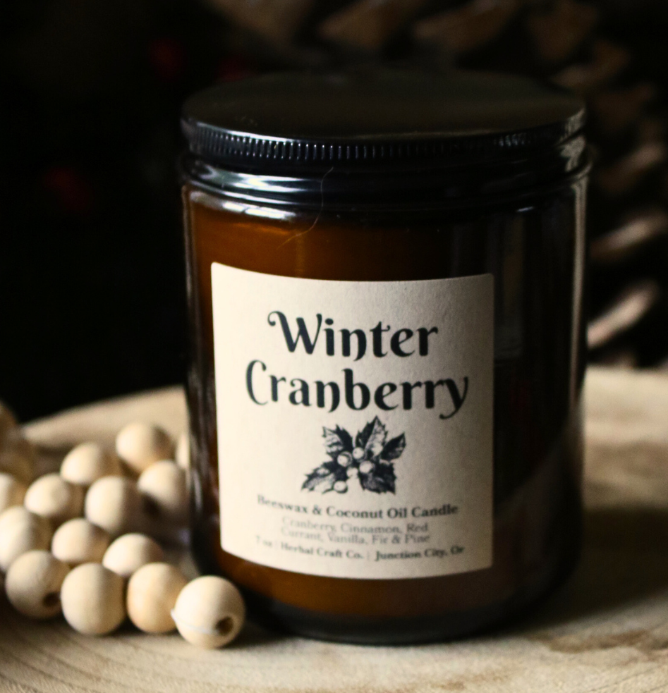 Winter Cranberry Holiday Candle